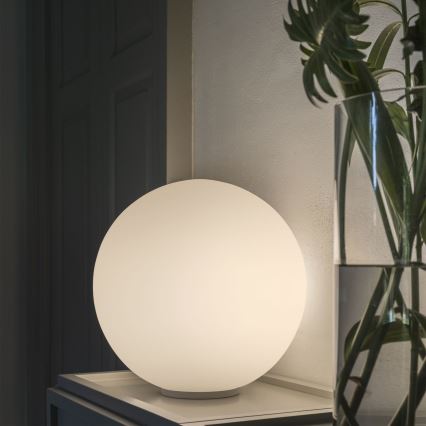 Ideal Lux - Lámpara de sobremesa MAPA 1xE27/42W/230V Ø 20 cm blanca