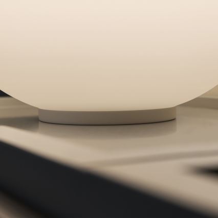 Ideal Lux - Lámpara de sobremesa MAPA 1xE27/42W/230V Ø 20 cm blanca