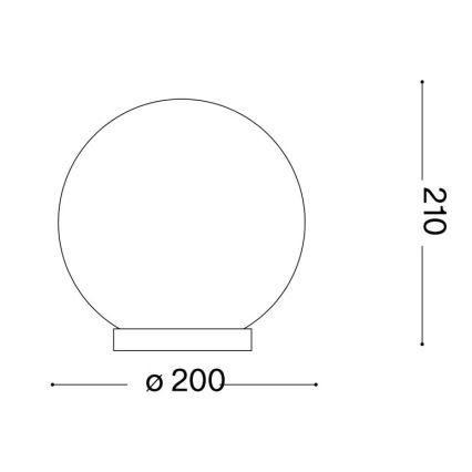 Ideal Lux - Lámpara de sobremesa MAPA 1xE27/42W/230V Ø 20 cm blanca