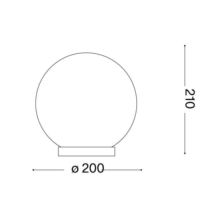 Ideal Lux - Lámpara de sobremesa MAPA 1xE27/42W/230V Ø 20 cm blanca
