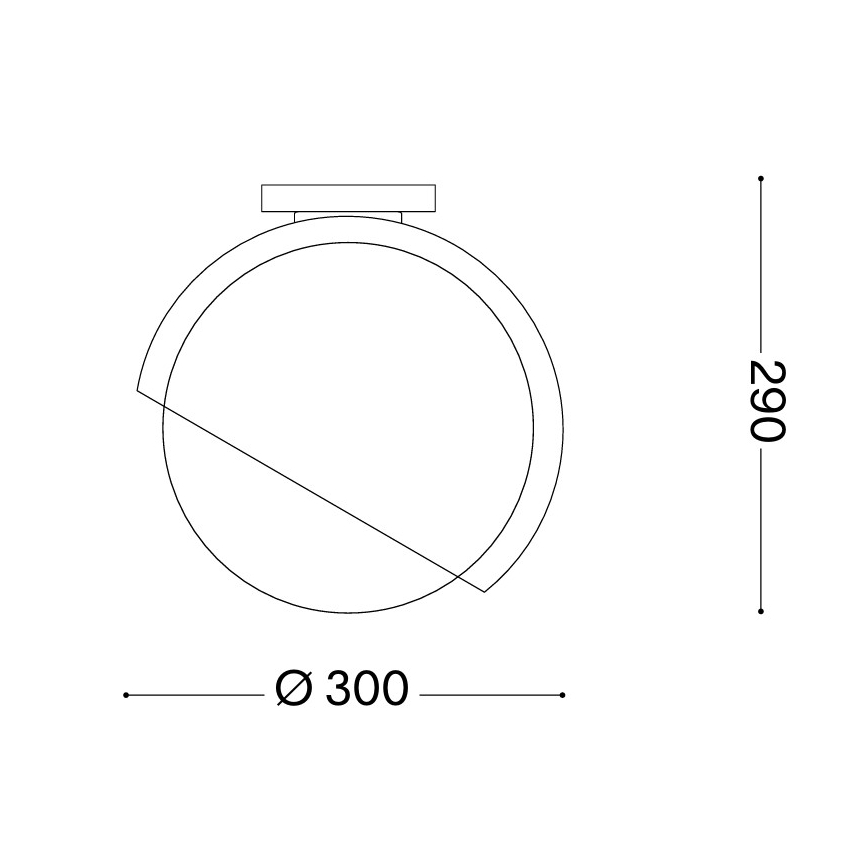Ideal Lux - Lámpara de techo BLOOM 1xE27/42W/230V Ø 30 cm dorada/beige ahumado