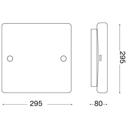 Ideal Lux - Lámpara de techo CELINE 2xE27/60W/230V 29,5x29,5 blanca