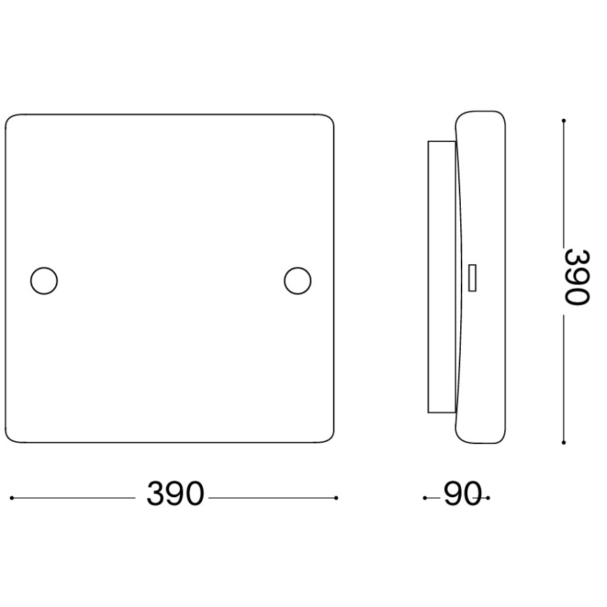 Ideal Lux - Lámpara de techo CELINE 3xE27/60W/230V 39x39 blanca