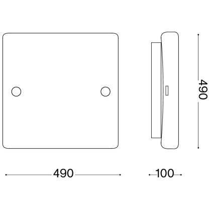 Ideal Lux - Lámpara de techo CELINE 4xE27/60W/230V 49x49 blanca