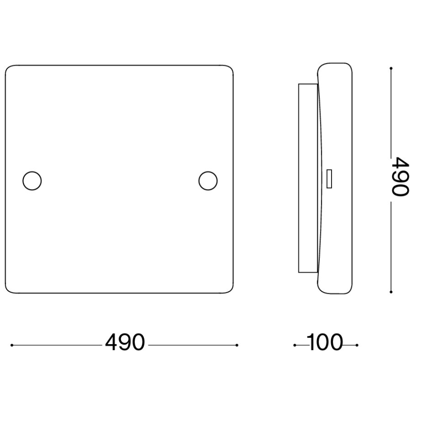 Ideal Lux - Lámpara de techo CELINE 4xE27/60W/230V 49x49 blanca