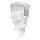 Ideal Lux - Lámpara de techo de cristal CARLTON 8xE14/40W/230V diá. 40 cm cromo brillante