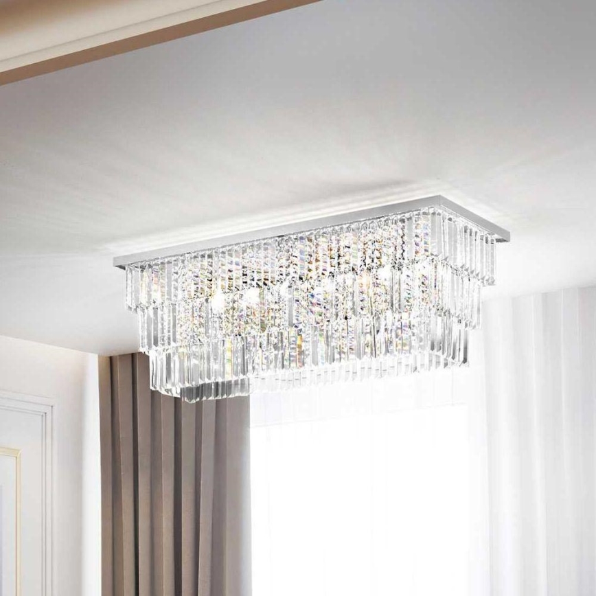 Ideal Lux - Lámpara de techo de cristal MARTINEZ 8xE14/40W/230V