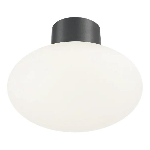 Ideal Lux - Lámpara de techo exterior CLIO 1xE27/42W/230V IP44 antracita
