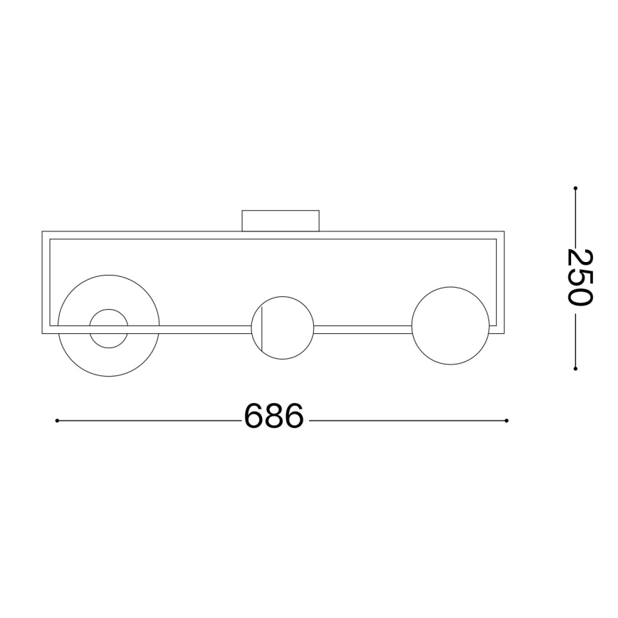 Ideal Lux - Lámpara de techo LED ANGOLO 3xG9/3W/230V latón