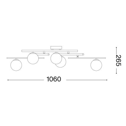 Ideal Lux - Lámpara de techo LED ATLAS 5xG9/3W/230V blanco