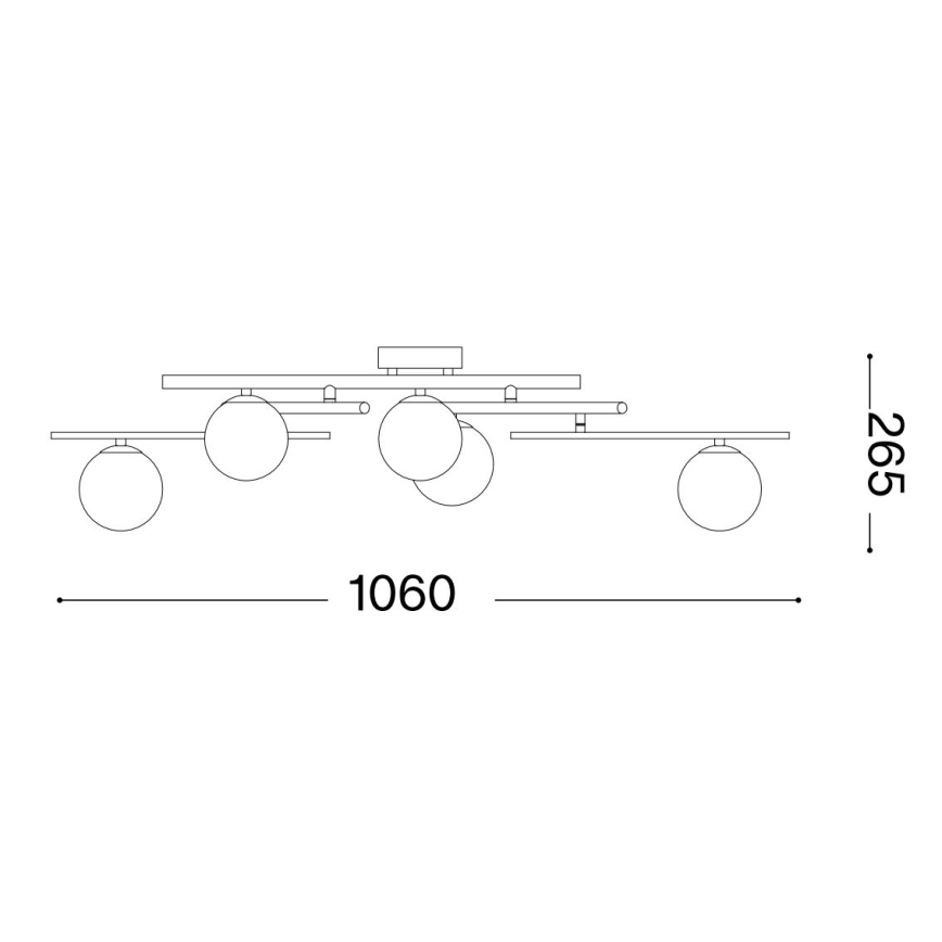 Ideal Lux - Lámpara de techo LED ATLAS 5xG9/3W/230V blanco