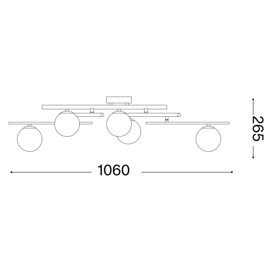 Ideal Lux - Lámpara de techo LED ATLAS 5xG9/3W/230V dorado