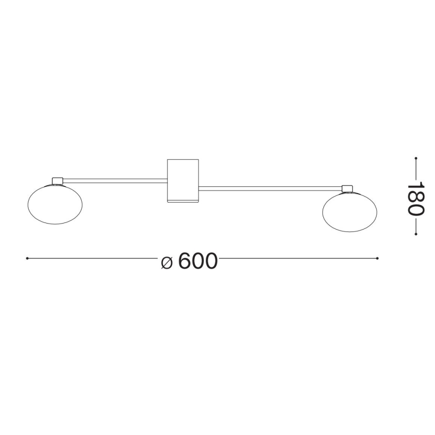 Ideal Lux - Lámpara de techo LED HERMES 3xG9/3W/230V diá. 60 cm dorado