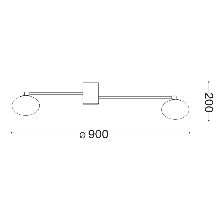 Ideal Lux - Lámpara de techo LED HERMES 3xG9/3W/230V diá. 90 cm dorado