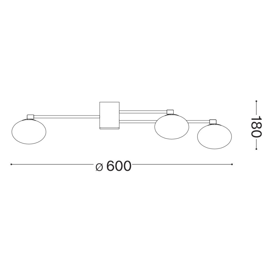 Ideal Lux - Lámpara de techo LED HERMES 5xG9/3W/230V diá. 60 cm blanco