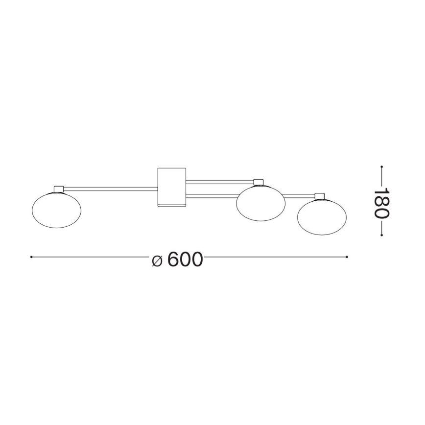Ideal Lux - Lámpara de techo LED HERMES 5xG9/3W/230V diá. 60 cm dorado