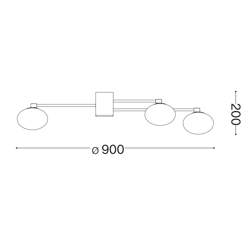Ideal Lux - Lámpara de techo LED HERMES 5xG9/3W/230V diá. 90 cm blanco