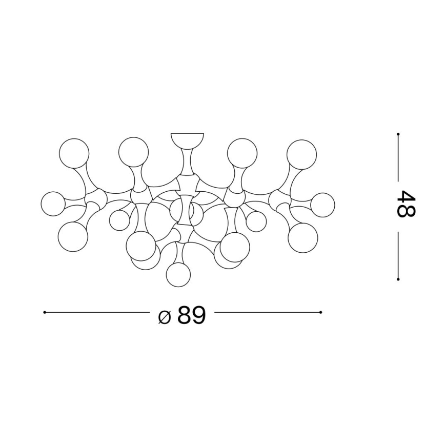 Ideal Lux - Lámpara de techo LED NODINO 15xG9/15W/230V blanco
