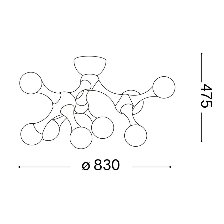 Ideal Lux - Lámpara de techo LED NODINO 9xG9/3W/230V blanco