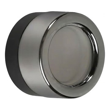 Ideal Lux - Lámpara de techo LED para baño LOLLY 1xGX53/9W/230V diámetro 10,5 cm negro/negro ahumado