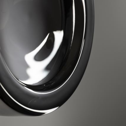 Ideal Lux - Lámpara de techo LED para baño LOLLY 1xGX53/9W/230V diámetro 10,5 cm negro/negro ahumado