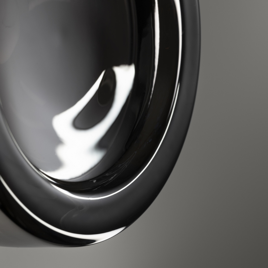 Ideal Lux - Lámpara de techo LED para baño LOLLY 1xGX53/9W/230V diámetro 10,5 cm negro/negro ahumado