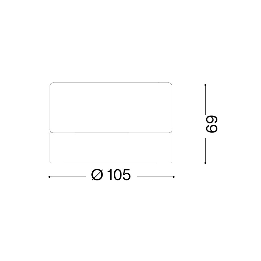 Ideal Lux - Lámpara de techo LED para baño LOLLY 1xGX53/9W/230V diámetro 10,5 cm negro/negro ahumado