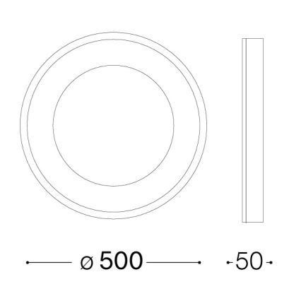 Ideal Lux - Lámpara de techo LED PLANET LED/25W/230V CRI 90, diámetro 50 cm, latón