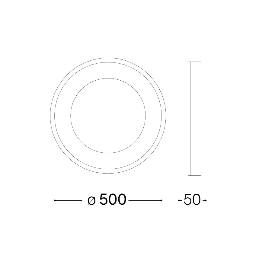 Ideal Lux - Lámpara de techo LED PLANET LED/25W/230V CRI 90, diámetro 50 cm, latón