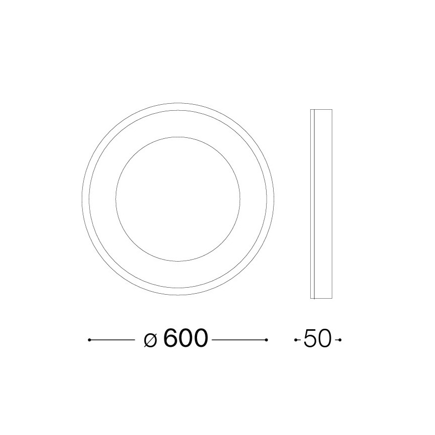 Ideal Lux - Lámpara de techo LED PLANET LED/29W/230V IRC 90 Ø 60 cm blanca