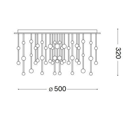 Ideal Lux - Lámpara de techo LED regulable ARMONY LED/48W/230V CRI 90 diá. 50 cm blanco
