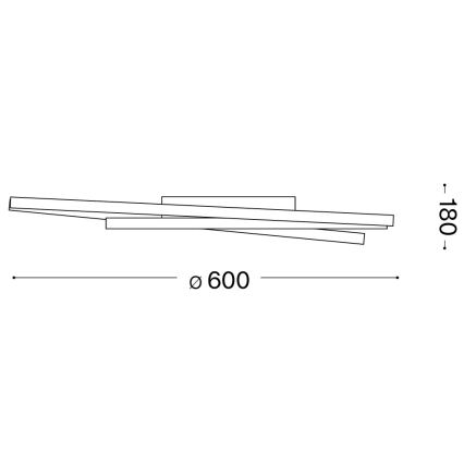 Ideal Lux - Plafón LED regulable OZ LED/48W/230V Ø 60 cm CRI 90 blanco
