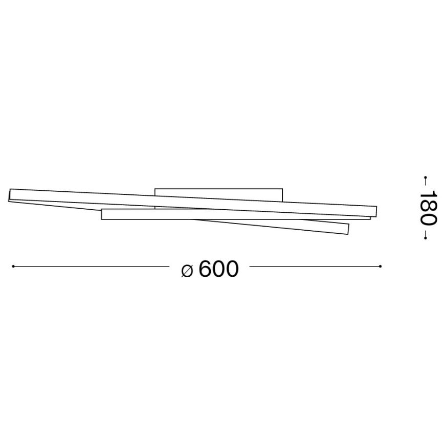 Ideal Lux - Plafón LED regulable OZ LED/48W/230V Ø 60 cm CRI 90 blanco