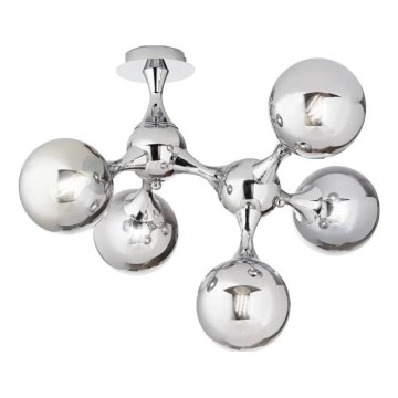 Ideal Lux - Lámpara de techo NODI 5xE14/28W/230V cromo brillante