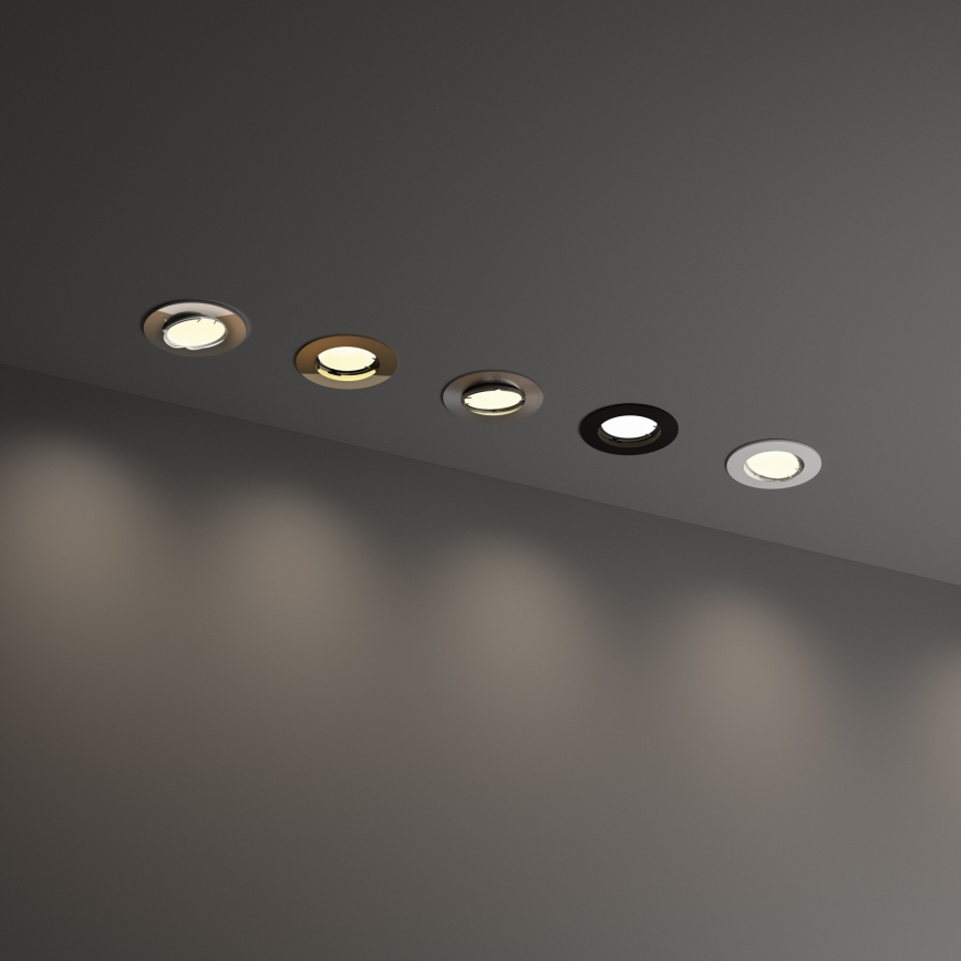 Ideal Lux - Lámpara empotrable SWING 1xGU10/28W/230V, Ø 8,2 cm, latón