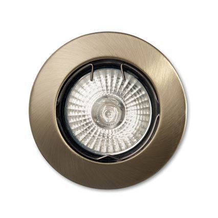Ideal Lux - Lámpara empotrada JAZZ 1xGU10/50W/230V bronce