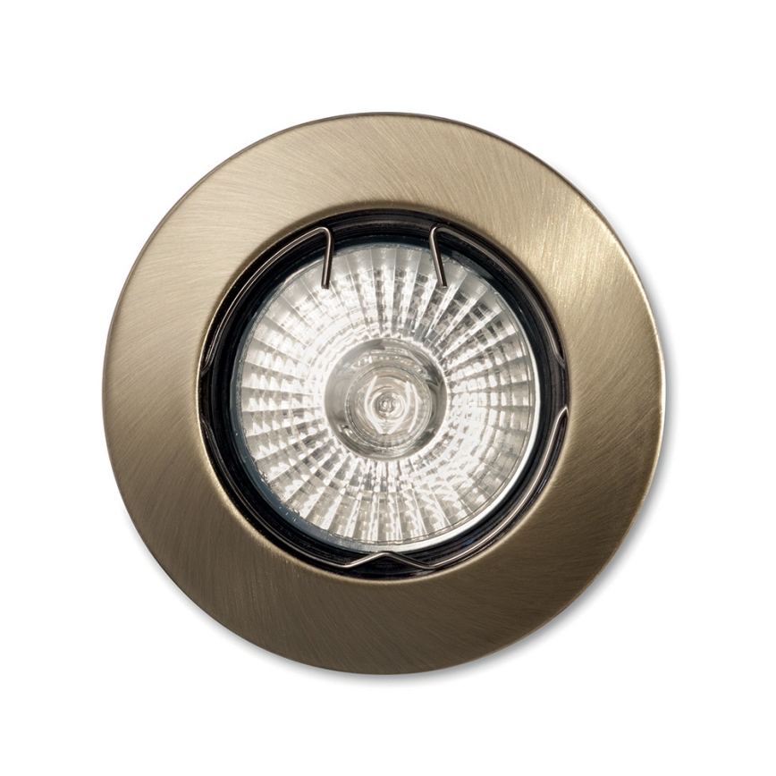 Ideal Lux - Lámpara empotrada JAZZ 1xGU10/50W/230V bronce