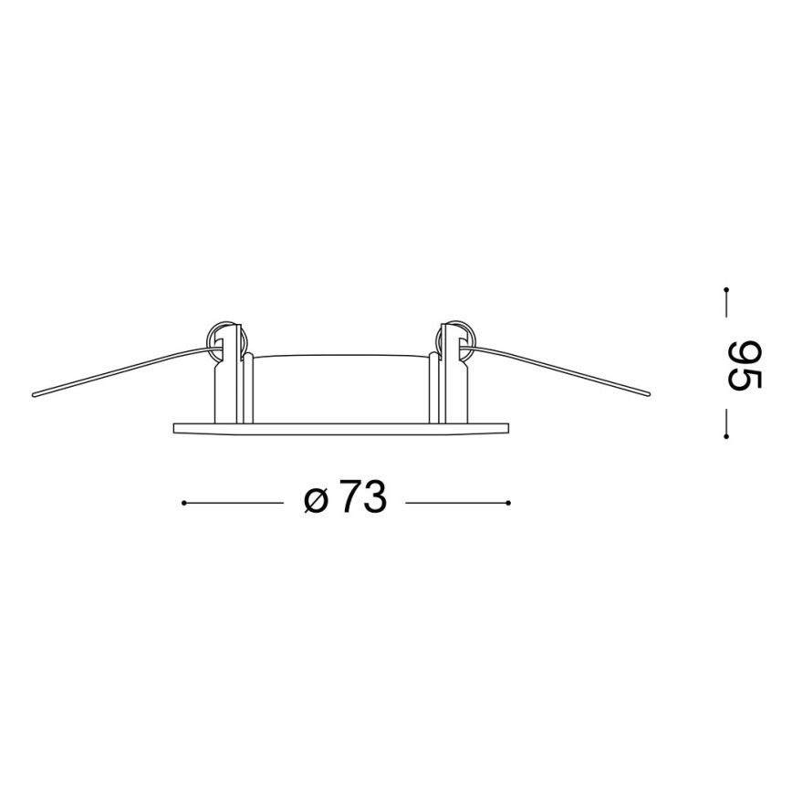 Ideal Lux - Lámpara empotrada JAZZ 1xGU10/50W/230V negro