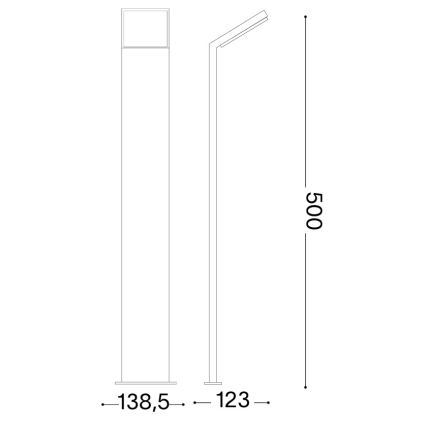 Ideal Lux - Lámpara exterior LED STYLE LED/8,5W/230V 3000K 50 cm CRI 90 IP54 marrón