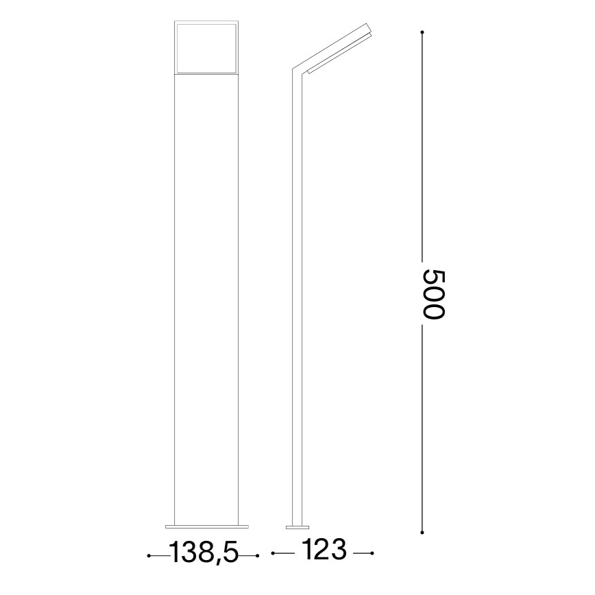 Ideal Lux - Lámpara exterior LED STYLE LED/8,5W/230V 3000K 50 cm CRI 90 IP54 marrón