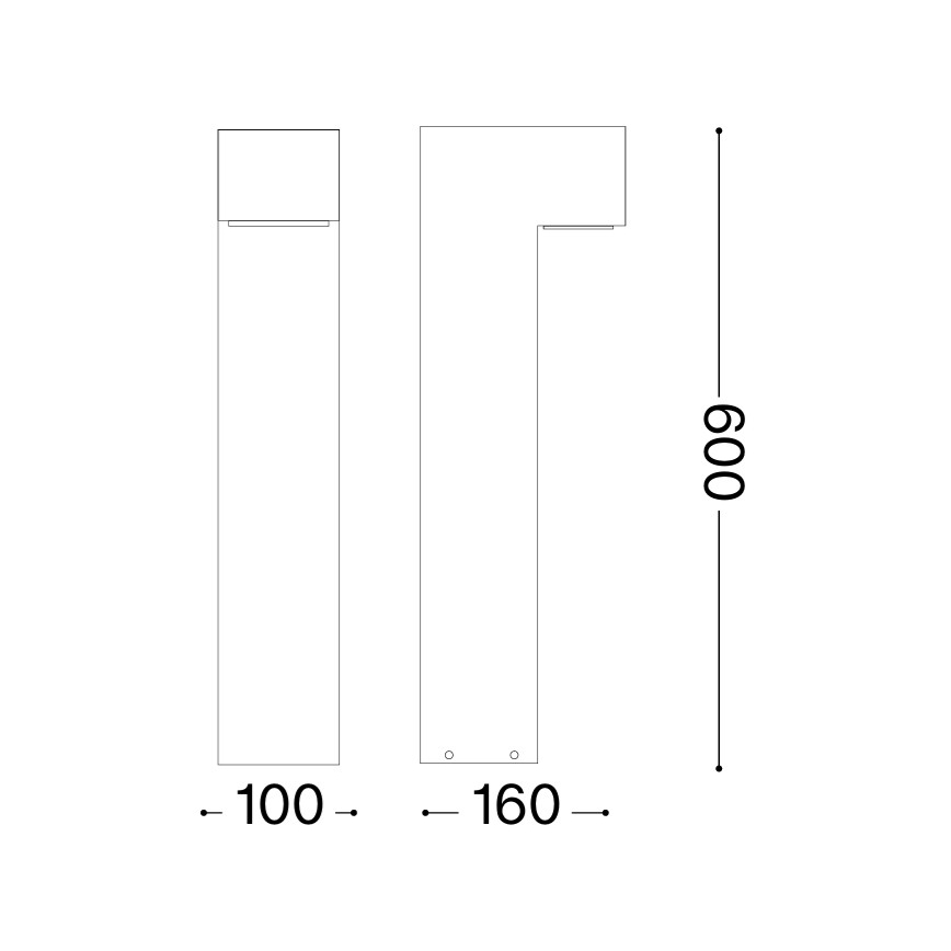 Ideal Lux - Lámpara exterior SIRIO 2xGX53/9W/230V 60 cm IP65 marrón