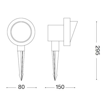 Ideal Lux - Lámpara exterior TERRA 1xGU10/28W/230V IP65 marrón