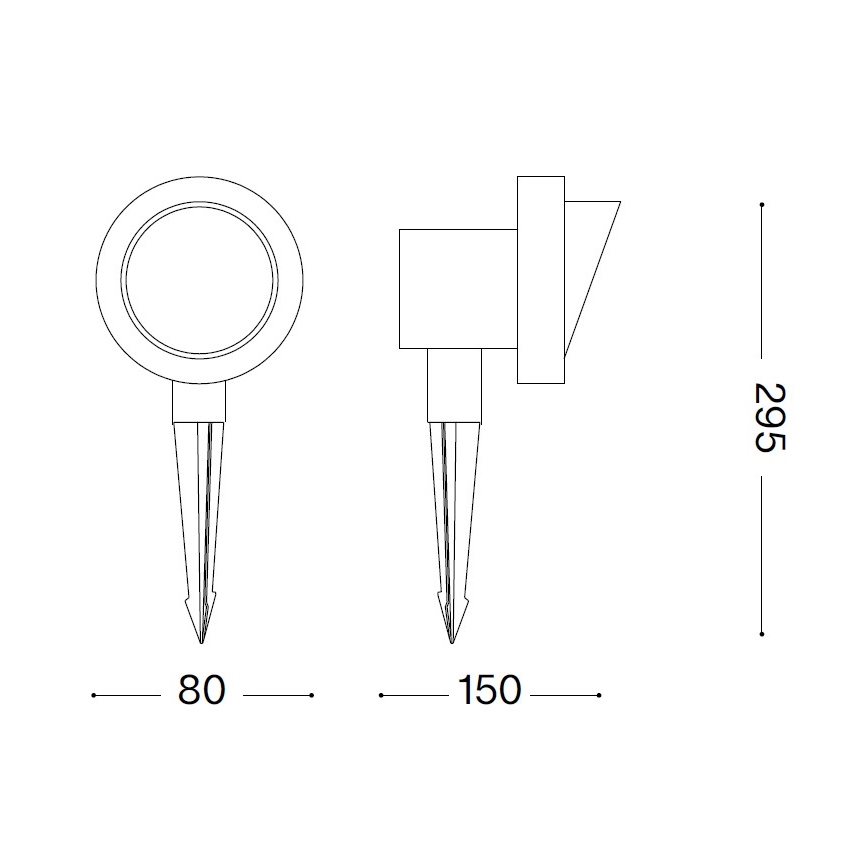 Ideal Lux - Lámpara exterior TERRA 1xGU10/28W/230V IP65 marrón