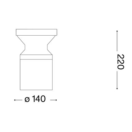 Ideal Lux - Lámpara exterior TORRE 1xE27/15W/230V 22 cm IP65 antracita
