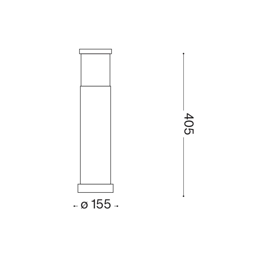 Ideal Lux - Lámpara exterior TRONCO 1xE27/42W/230V 40 cm IP65 negra