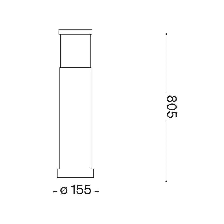 Ideal Lux - Lámpara exterior TRONCO 1xE27/42W/230V 80 cm IP65 marrón