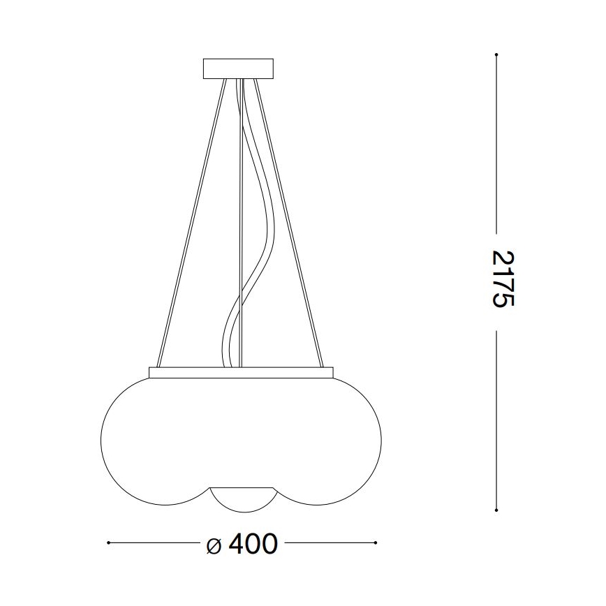 Ideal Lux - Lámpara LED colgante ARIZONA 3xGX53/9W/230V diá. 40 cm blanco