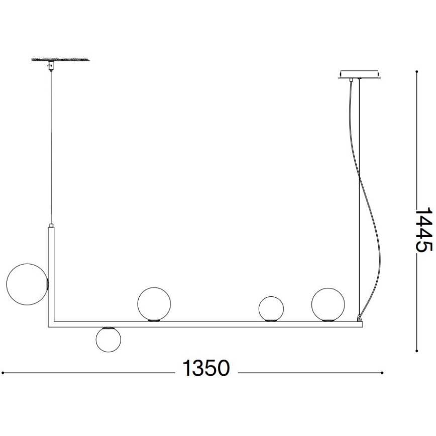 Ideal Lux - Lámpara LED colgante BIRDS 5xG9/3W/230V negro/dorado
