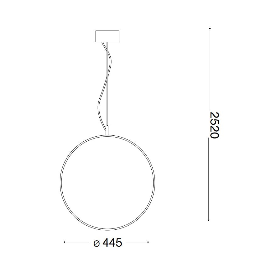 Ideal Lux - Lámpara LED colgante CIRCUS LED/29W/230V diá. 44 cm CRI 90 negro