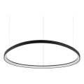Ideal Lux - Lámpara LED colgante con cable GEMINI, 78 W, 230 V, 2700 K, diámetro 105 cm, CRI 90, negra